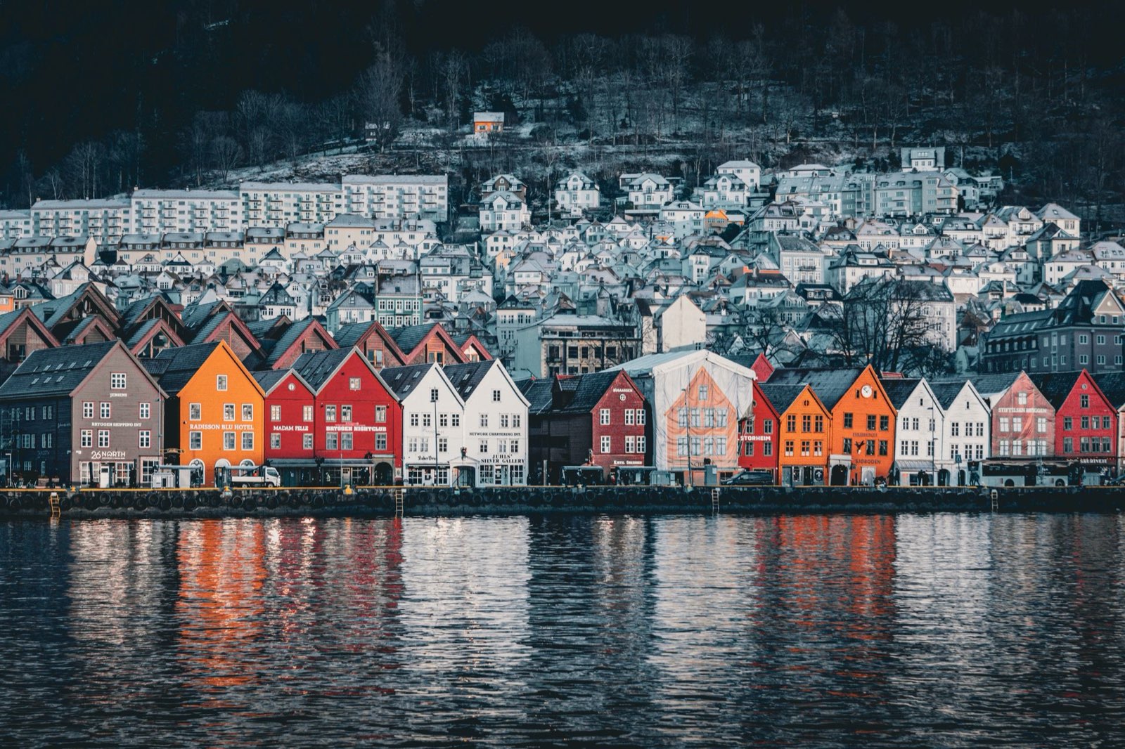 Bryggen waterfront in Bergen, Norway